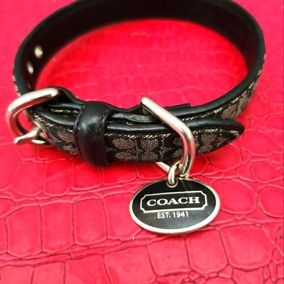 Coach Small Pet Collar with Engraveable Tag - Picture 1 of 11